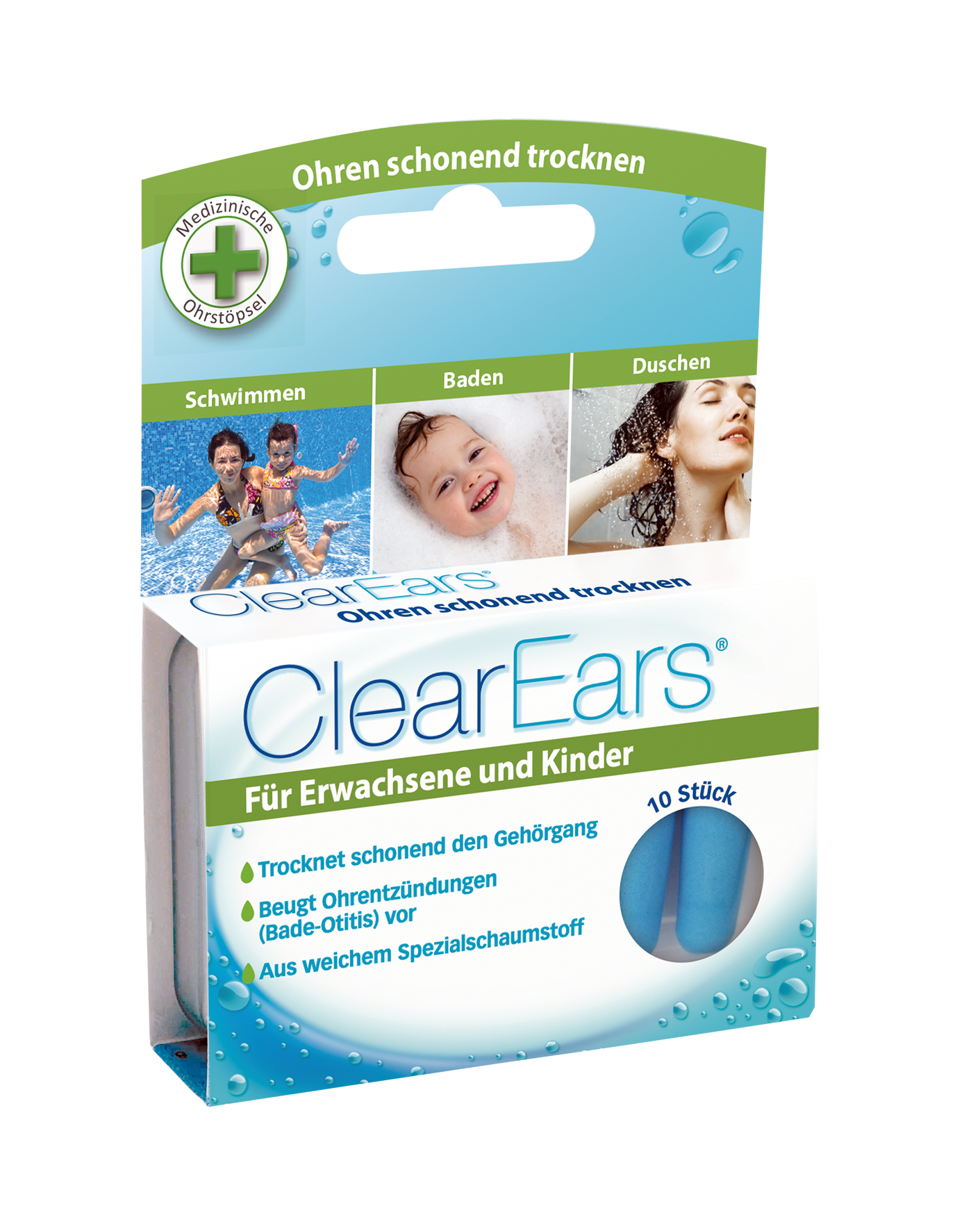 Clearears Ohrstöpsel - entfernen Wasser aus den Ohren
